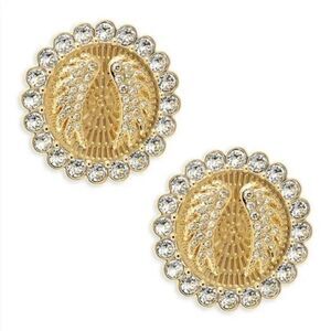 SWAROVSKI Lucky Goddess Swarovski Crystal Clip-On Gold-ton Earrings